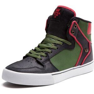 Supra - Mens Vaider Shoes, size 9.5 US mens, color green/red.